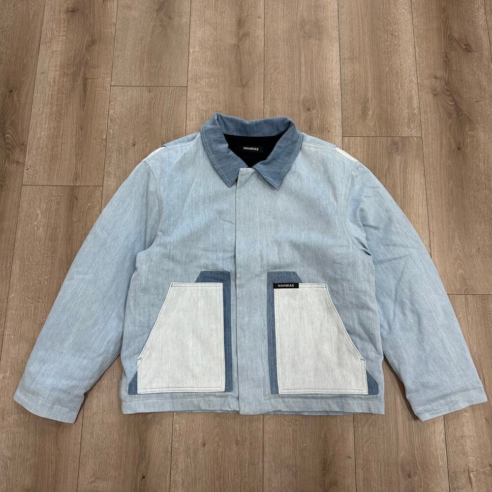 NAHMIAS Blue Indigo Carpenter Jacket Coat Size Large L B13